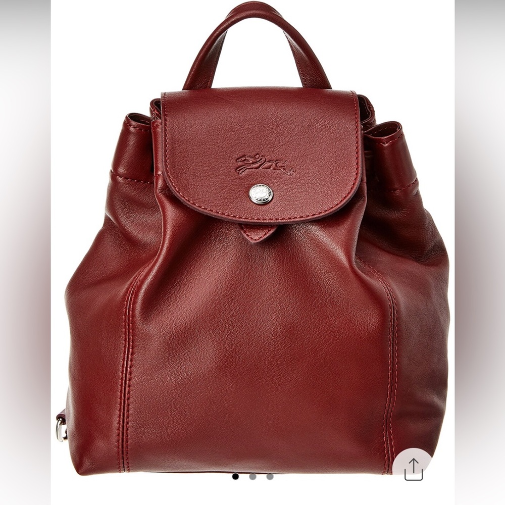 Longchamp le pliage cuir leather backpack